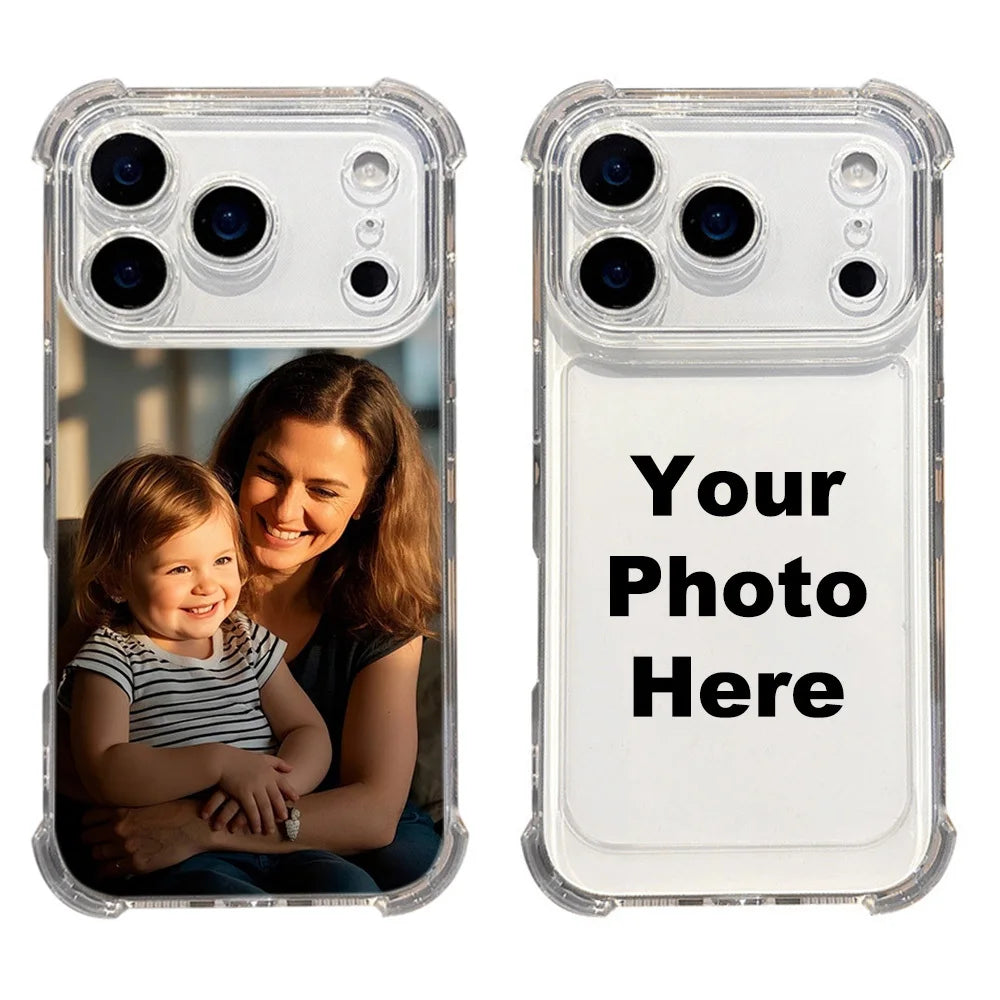 DIY Customised Photo Shockproof Case For iPhone 17 16 16e 15 14 13 12 11 Pro Max Mini SE 2020 2022 XS XR 6 7 8 Plus Air Cover