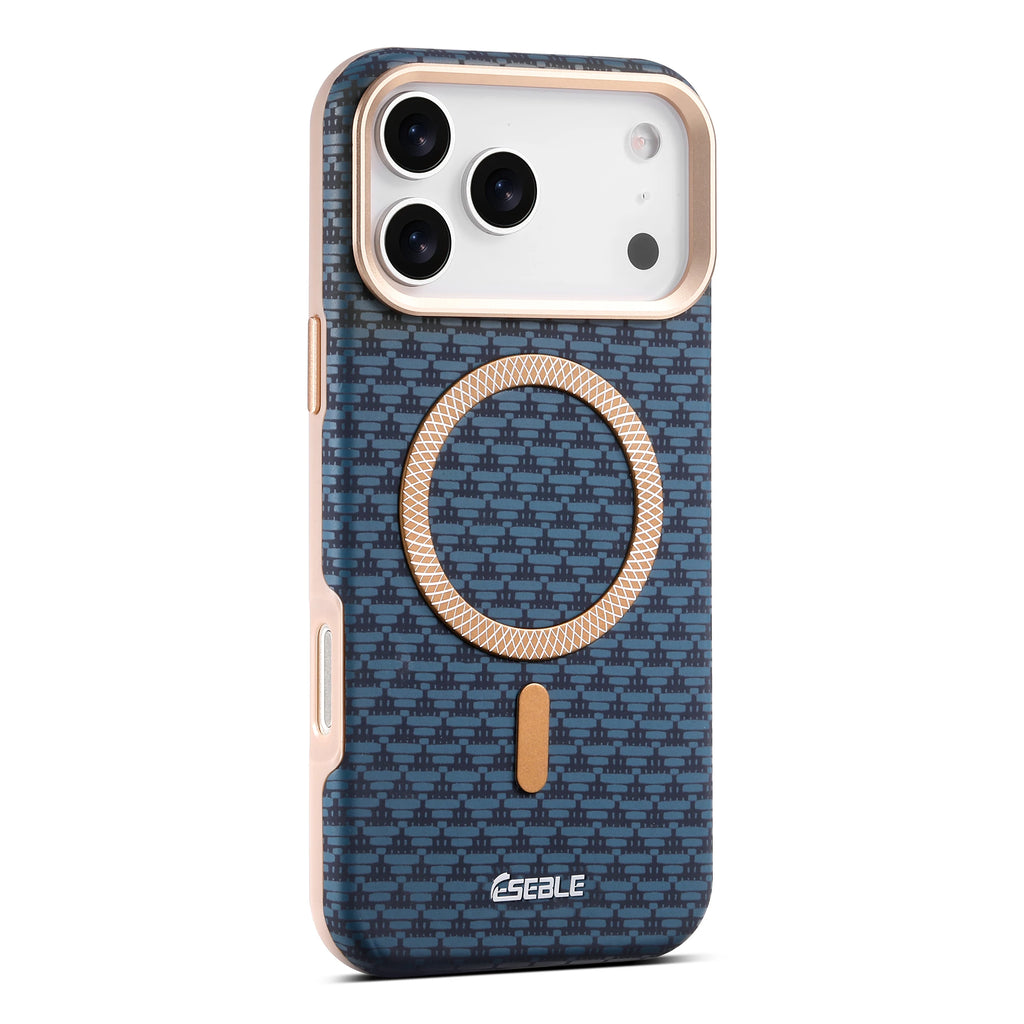 Luxury Leather Magnetic Fiber Texture Magnetic Case For iPhone 17 Pro Max 16 Plus 15 14 13 For Magsafe Wireless Charging Cover