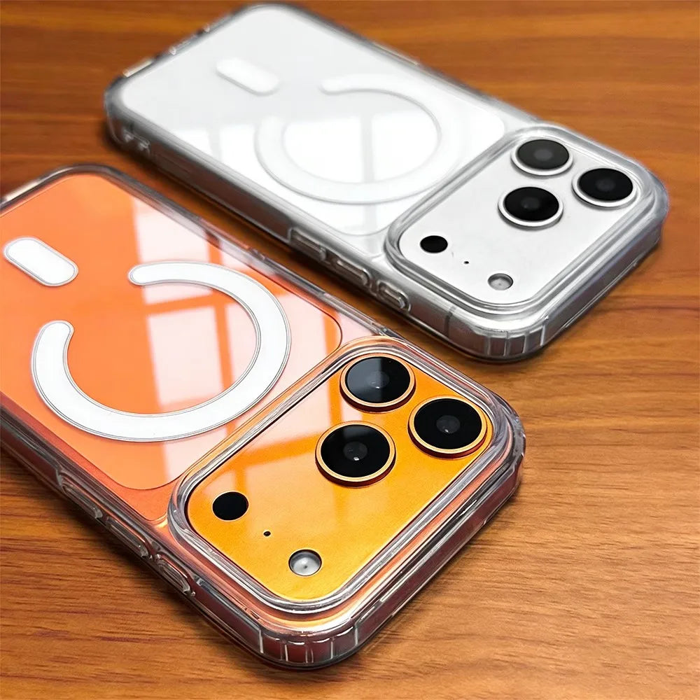 Magnetic Wireless Charging Case For iPhone 17 Air 16 15 14 Plus 13 12 11 Pro Max Xs Max Mini Clear Shockproof Magesafe Cover