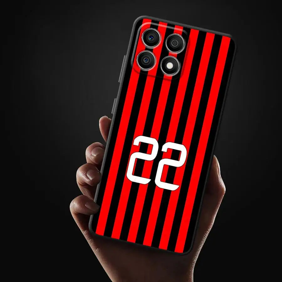 Case for Honor X5b X6 90 Magic5Lite 70 X8 X7 X9a 200 400 Lite 8X Black Soft Phone Cover Football Star Digital Art