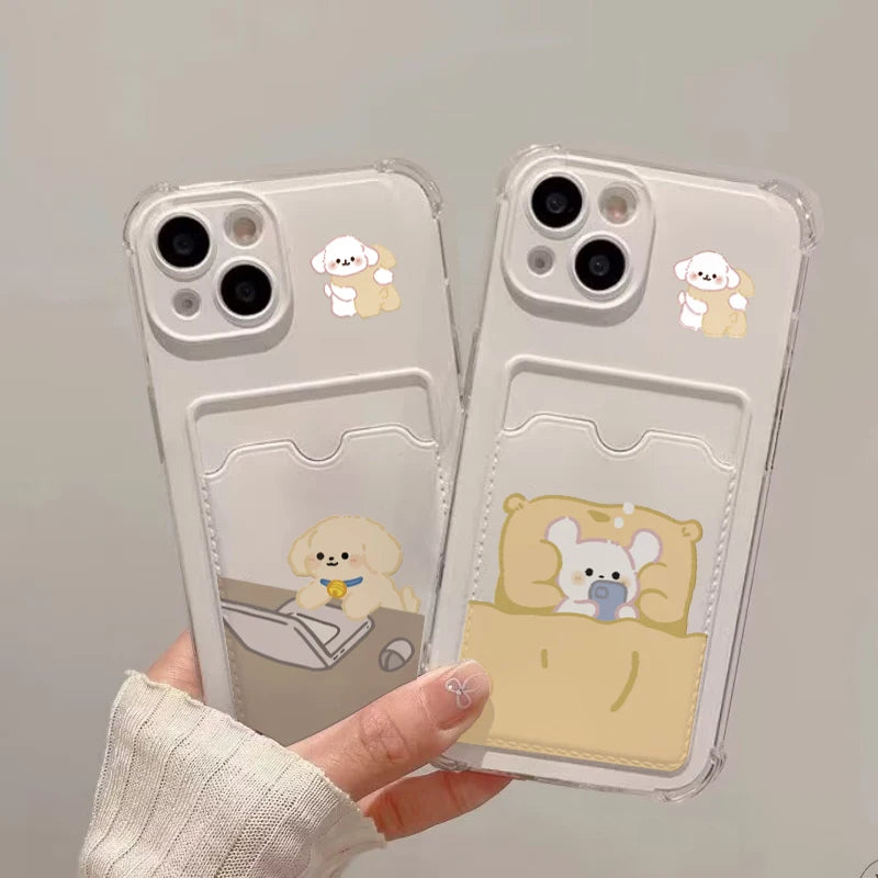 Cute Sleep Dog Cat Couple Case For Samsung Galaxy S25 S24 S23 S22 S21 Plus Ultra FE A56 A36 A26 A54 A55 A35 A15 A14 A34 Cover