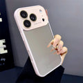for iPhone 17Pro Fashion Mirror Big Window Phone Case for iPhone 15 16 17 Pro Max 14 13 Make Up With Lens Film Shockproof Cover