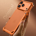 Eary Aluminum Metal Case for iPhone 17 Pro Max Slim Frameless Ultra-thin Shells Shockproof Drop Protection 9-Shaped Phone Cover