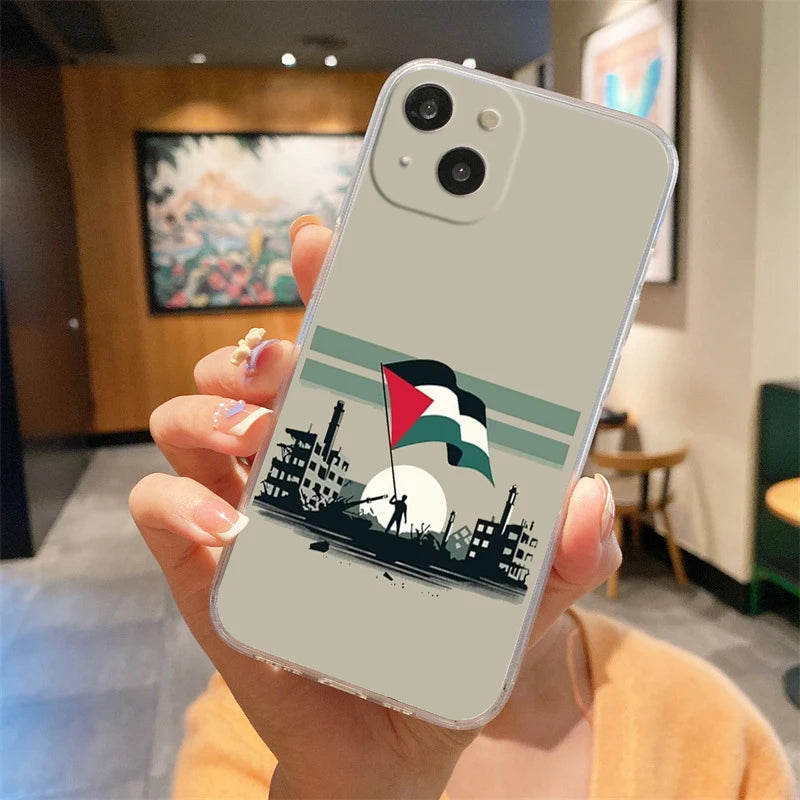 Phone Case For iPhone 16E 15 16 14 13 12 11 Pro Max XS Max 7 8 16 Plus SE2 Soft TPU Clear Cover Algeria Flag