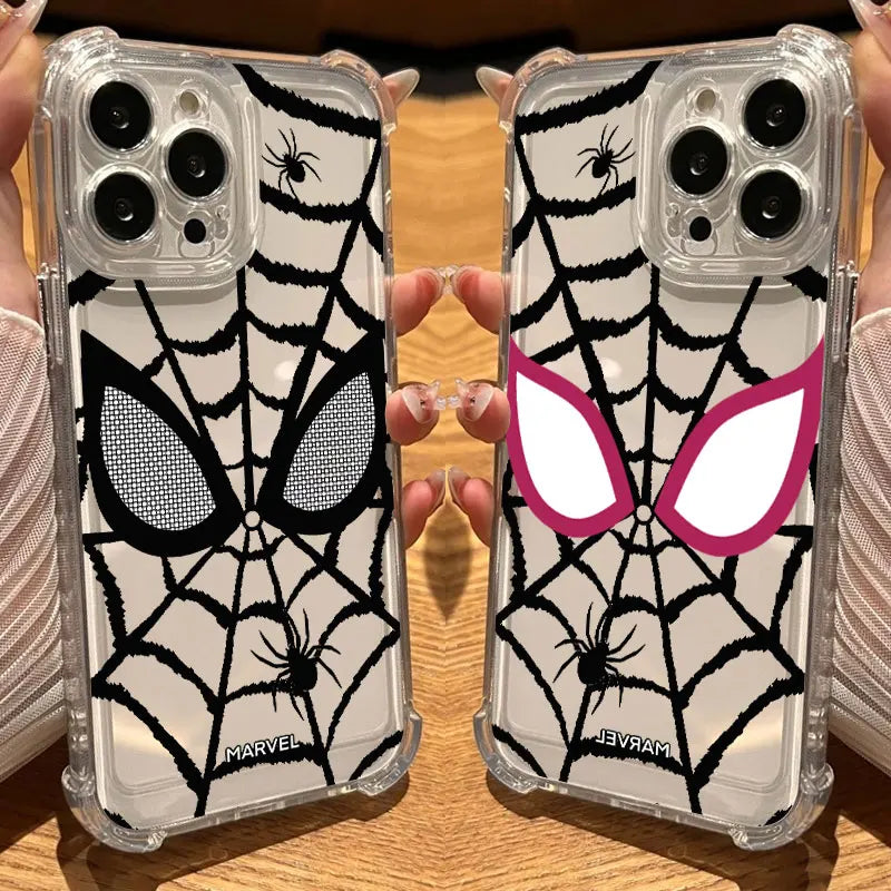 Cool SpiderS-ManS Eye Anti Fall Clear Phone Case For Xiaomi Redmi Note 15 14 13 12 11 10 9 8  Pro Plus 4G 5G