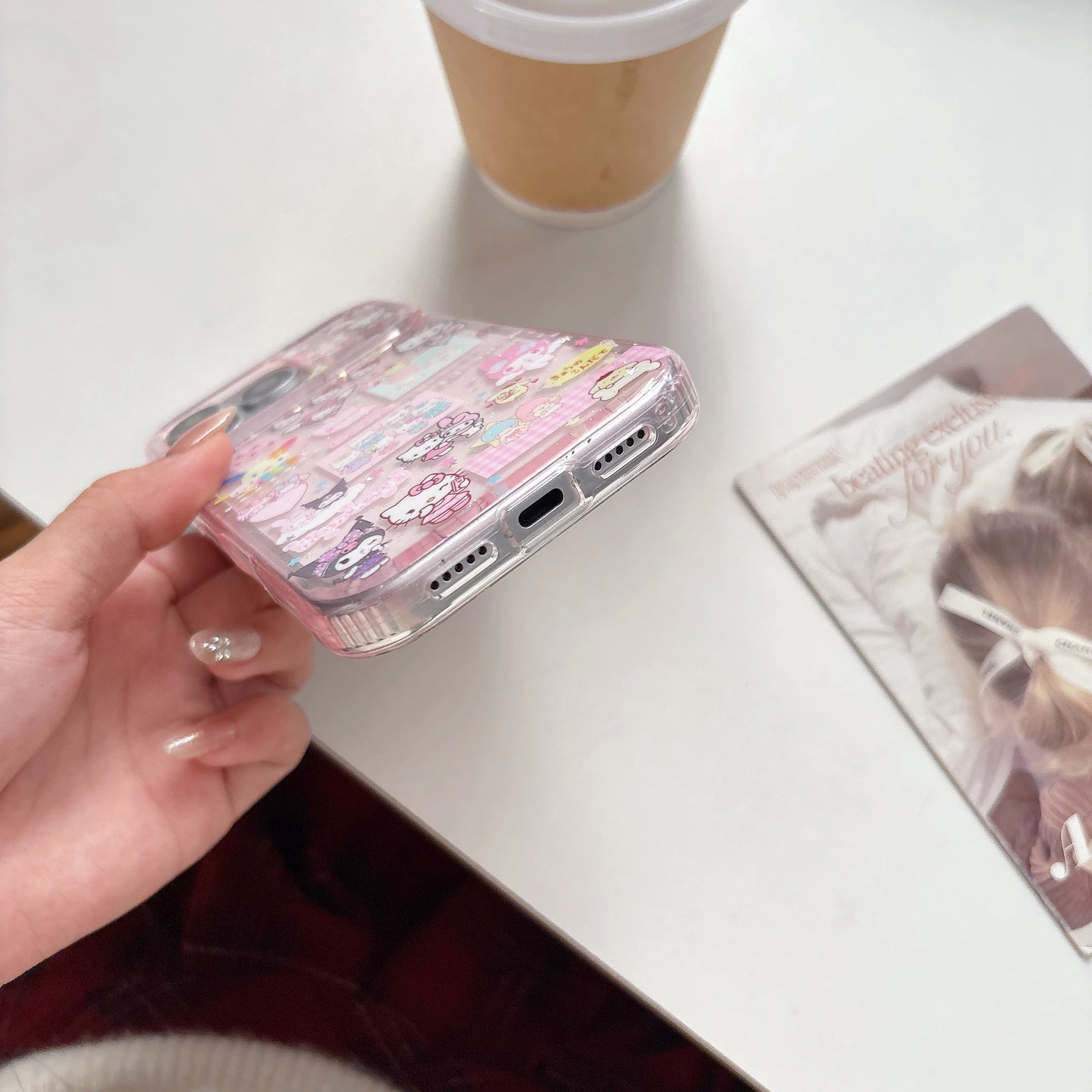 Luxury IMD Sanrio Hellos Kitty Kuromis Melodys Phone Case For iPhone 17 Pro Max 16 Pro 15 Pro 14 Pro Max Shockproof Back Cover