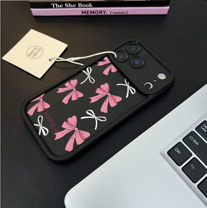 Luxury Pink Cartoon Bow Tie Case For Xiaomi Redmi 15C 15 14C 13C 12C A5 Note 12 13 14 15 Pro Plus 5G 4G 11 11S Protection Cover