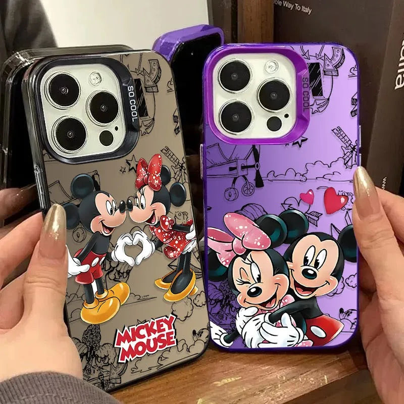 Cute Mouse Mickeys Minnies Phone Case For iPhone 17 17e 16e 16 15 14 13 12 11 mini Pro Max XR XSMAX 8 7 Air Plus Anti Fall Matte