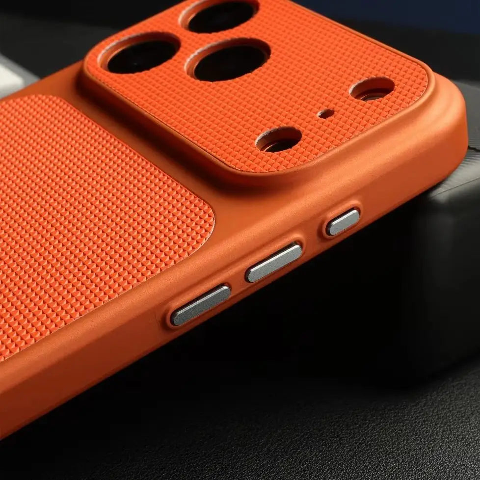 Vintage Leather Diamond Textured Case for iPhone 17 Air 17 16 15 14 13 12 Pro Max 17Pro Retro Shockproof PC Plating Armor Cover