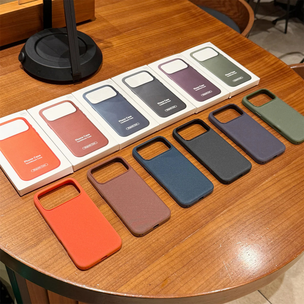 Original Tech Fabric Case For iPhone 17 Air 16 15 14 Plus 13 12 11 Pro Max For MagSafe Magnetic Soft Anti-Slip Shockproof Cover