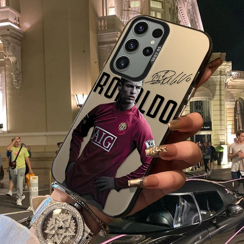 Football Legend CR7 Frosted Case for Samsung Galaxy A37 A36 A35 A34 A32 A26 A25 A24 A23 A22 5G 4G A17 A16 A15 A14 Acrylic Cover