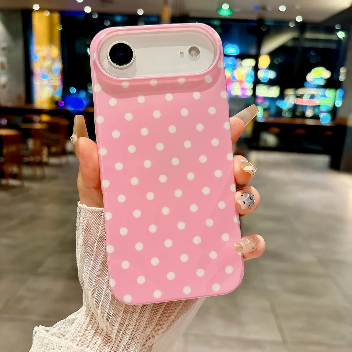 Korea Colorful Polka Dot Pattern Phone Case For iPhone 17 Air 16 15 14 13 Pro Max Circular Wave Point Shockproof Bumper Cover