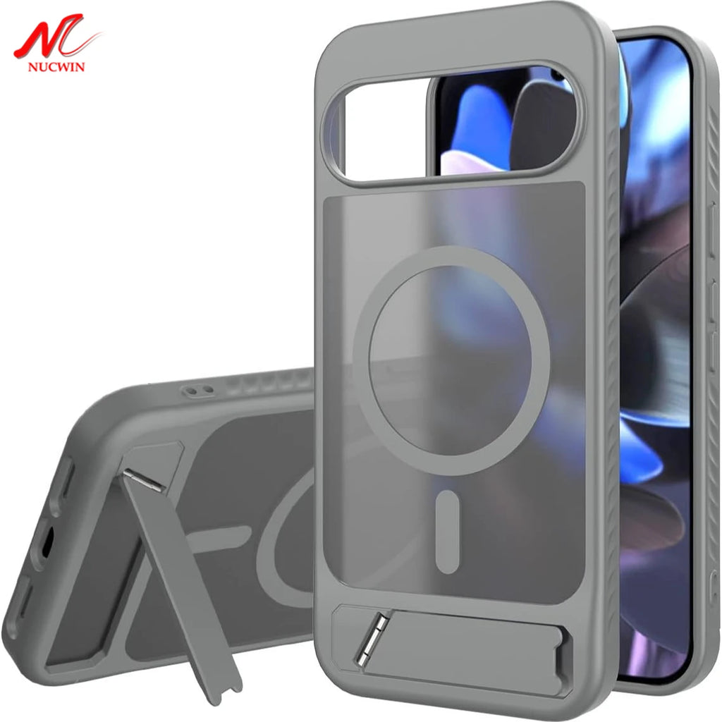 Invisible Bracket Stand Holder for Magsafe Case For Google Pixel 10A 9 10 Pro XL Magnetic Wireless Charge Slim Matte Hard Cover