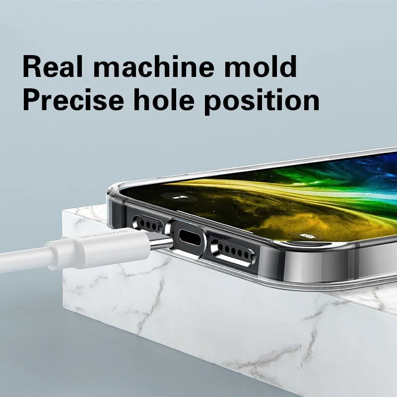 Luxury Ultra Thin Soft TPU Silicone Case for iPhone 17 16 15 11 12 13 mini 14 Pro Max X XR 7 8 Plus Transparent Back Cover Case