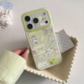 Korean Cute Puppy Magnetic Stand Phone Case For iPhone 17 Pro 14 15 16 Pro Max Cover with Magsafe Support Holder Kawaii Cases 17