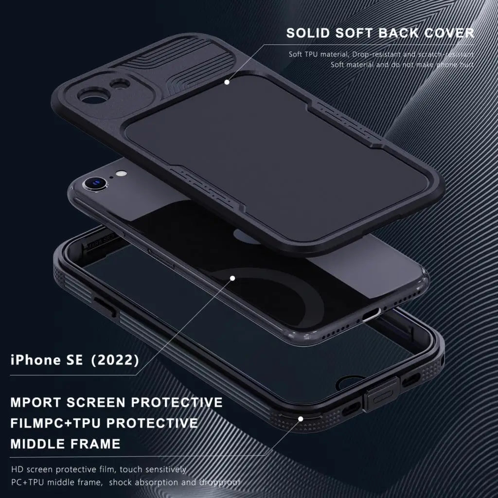 for iPhone SE 2022 Case Waterproof Shockproof Diving Coque Full Body Protective Cover For iPhone SE 3 2022 7 8 Underwater Case