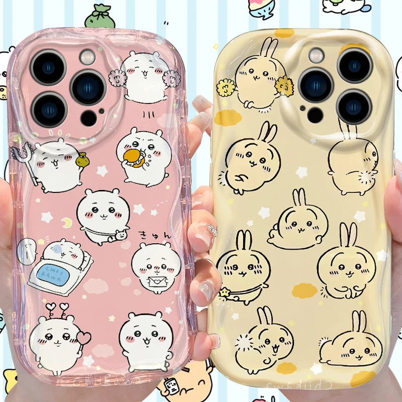 Adorable Plump Rabbit C-Chiikawas Usagi Case for iPhone 17 Air 16 E 15 14 Plus 13 12 Mini 11 Pro Max Shockproof Covers Funda
