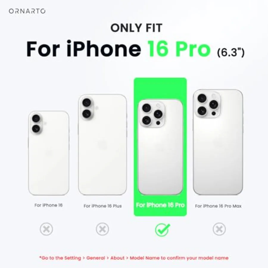 Compatible with iPhone 16 Pro Case 6.3, Slim Liquid Silicone 3 Layers Soft Gel Rubber Shockproof Protective Cover with Anti-Scr