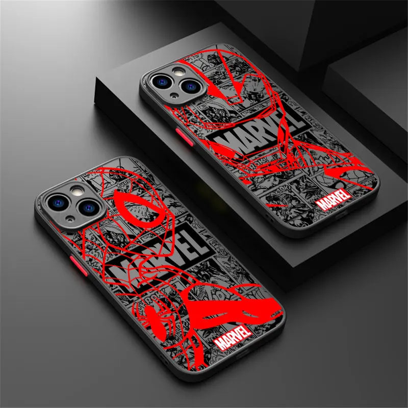 Avengers Phone Case For iPhone 17 16 15 Pro Max Case 14 13 12 11 Pro Max 16e 17e Air XS XR 7 Plus Marvel Spiderman Ironman Cover