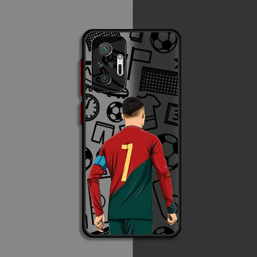 Football Number Phone Case for Xiaomi Redmi Note 11 9 Pro 11S 12S 11T 9S 10 Pro 10S 12 13 Pro 13 Pro Soft Cover