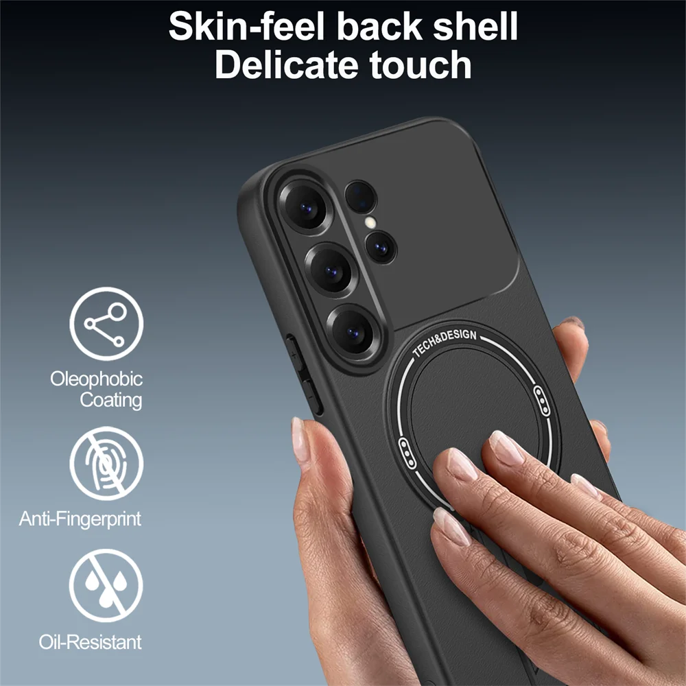 Luxury Magnetic Folding Stand PC Phone Case For Samsung S26 S25 Edge S24 Plus FE S23 S22 Ultra A56 A55 A54 A52 A16 A15 A12 Cover