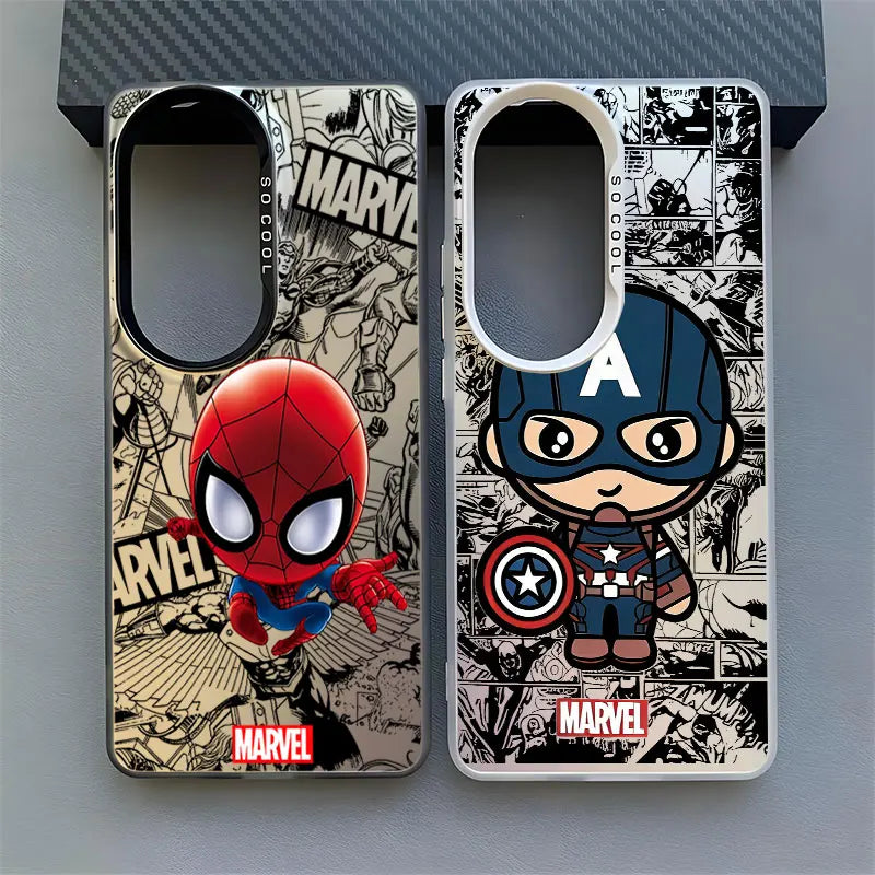 Phone Case For Oppo Realme C55 C67 C53 C35 C25 C21 C21Y C30 C33 Narzo 50A 50i Prime N53 N63  Cute Captain America SpiderMan