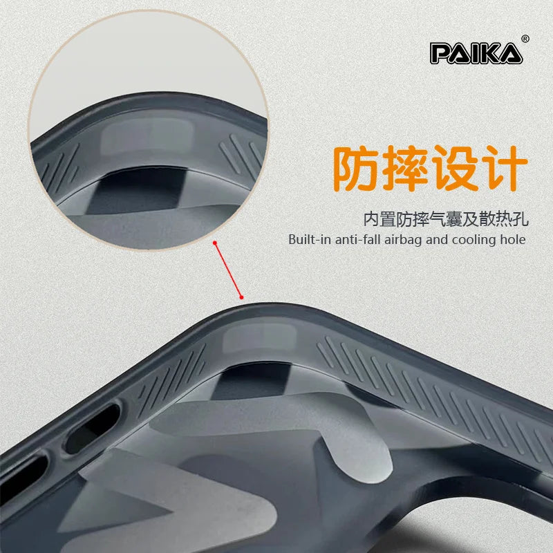 For iPhone 17 12 13 14 15 16 Pro Max Plus 17Air Strong Graffiti  Car Mount Case Fashion Designer Magnetic Charging MagSafe Cover