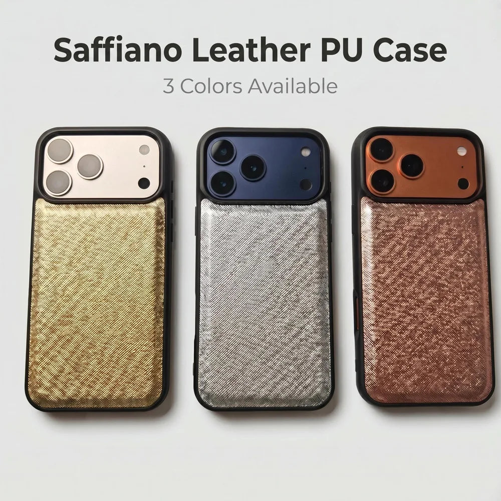 Luxury Fashion Premium Saffiano PU Leather Phone Case colorful Daily Use Shockproof for iPhone 18 17 16 15 14 13 Pro Max