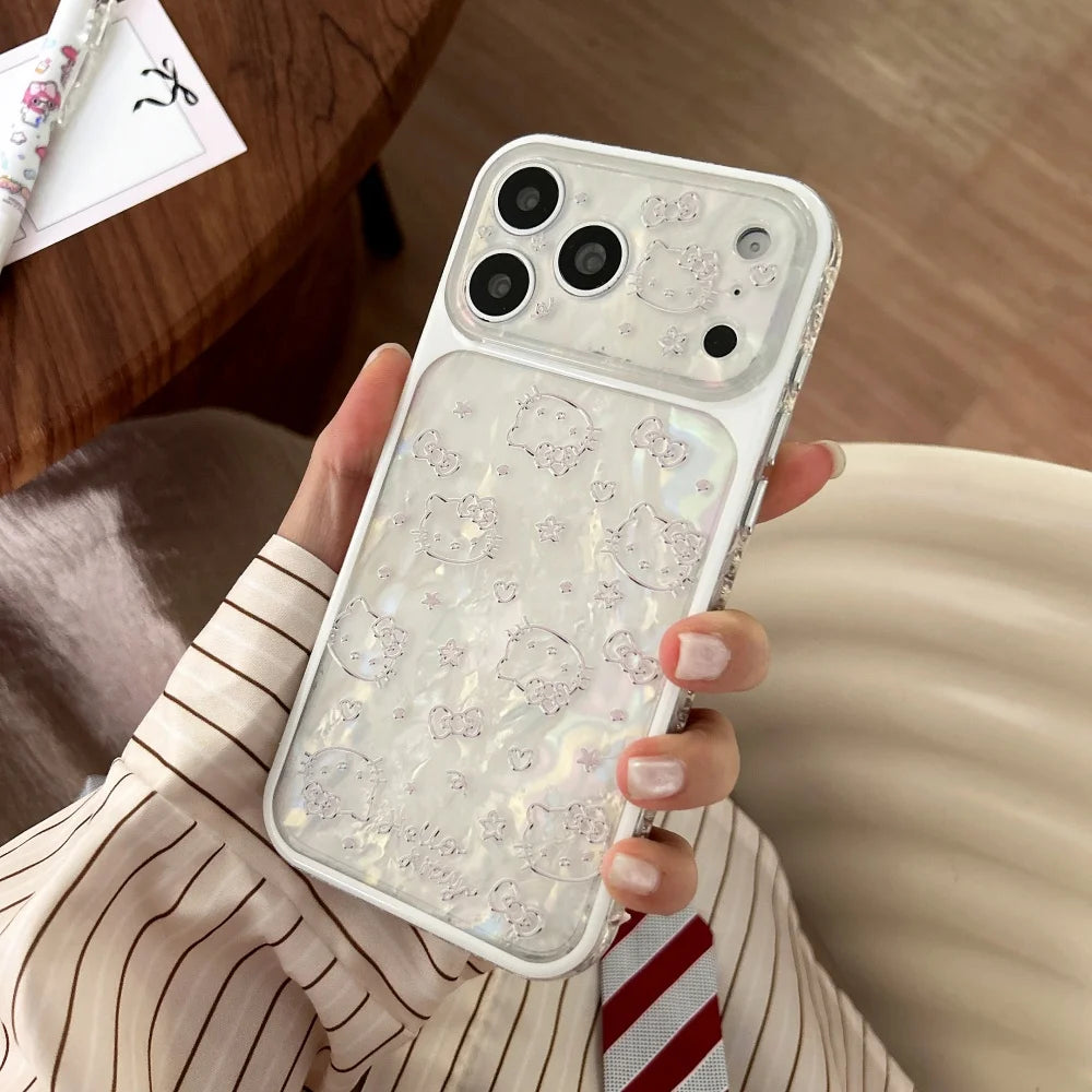 Sanrio Cute Full Hellokitty KT Cats Cartoon Phone Case For iPhone 15 16 17 Pro MaxHello Phone Case Camera Protection Back Cover
