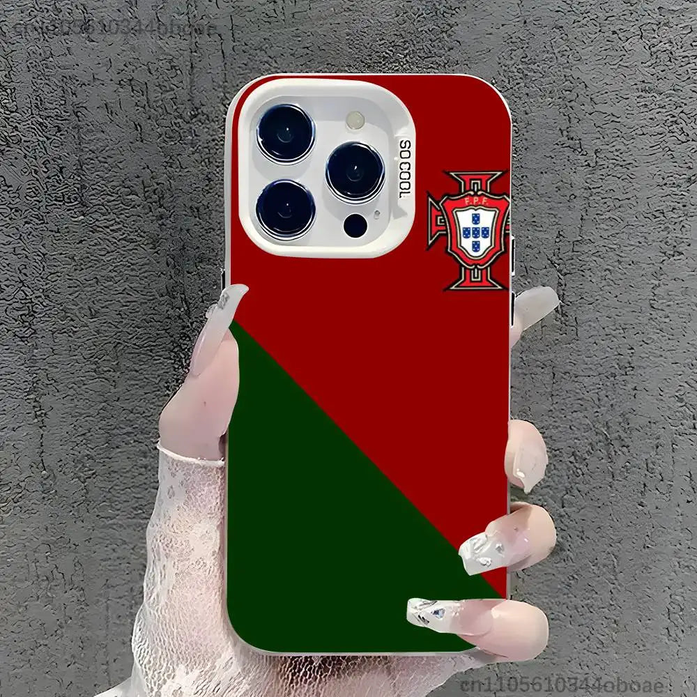 2026 WC POR P-Portugal Phone Case For iPhone 17,16,15,14,13,12,11,Pro,Max,Plus Shockproof Cover