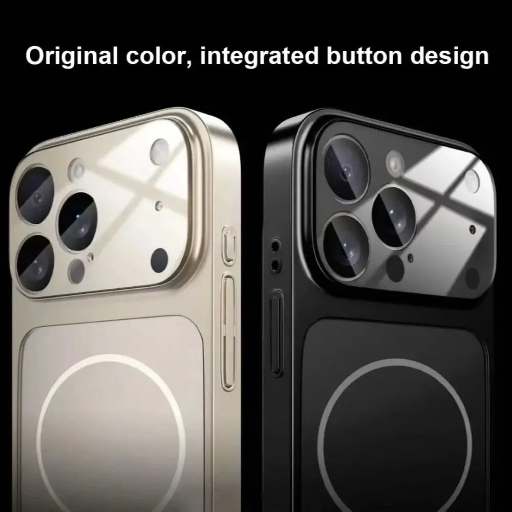 Original Glass Nano Matte Case For iPhone 17 Air 16 15 14 13 Pro Max 17Pro Magnetic For Magsafe Wireless Charging Armor Funda