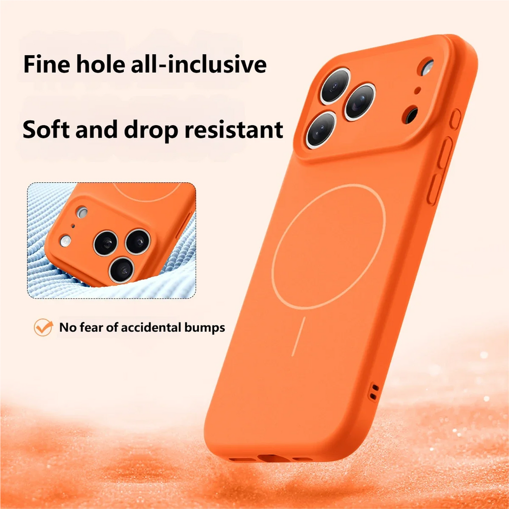 Official Liquid Silicone For Magsafe Magnetic Case For iPhone 17 Air 16 Plus 15 14 13 12 Pro Max 16E Wireless Charge Soft Cover