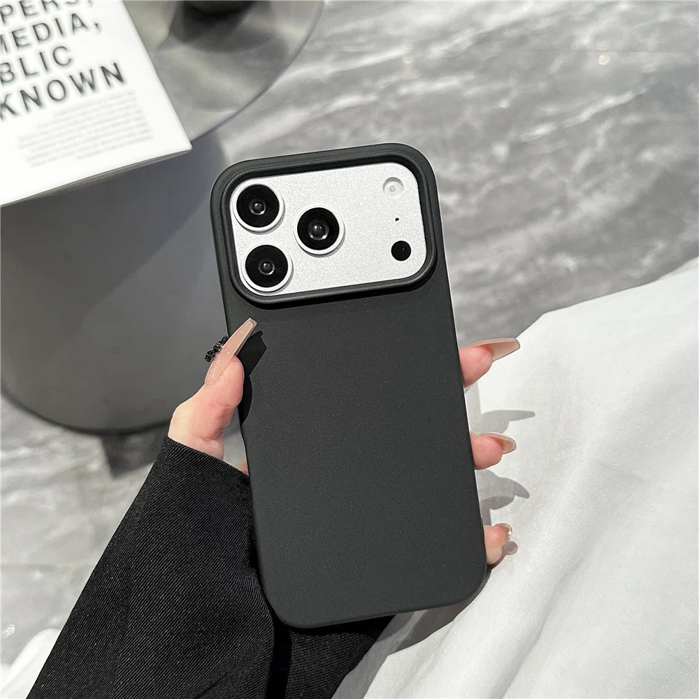 Matte TPU Half Pack Design soft silicone phone case for iPhone 17 16 15 14 13 12 11 Pro Max Plus shockproof back cover