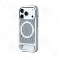 Heat Dissipation Stand Magnetic Shockproof Bumper Case For iPhone 17 Pro Max Air 16 15 14 13 12 Breathable Cover For Magsafe