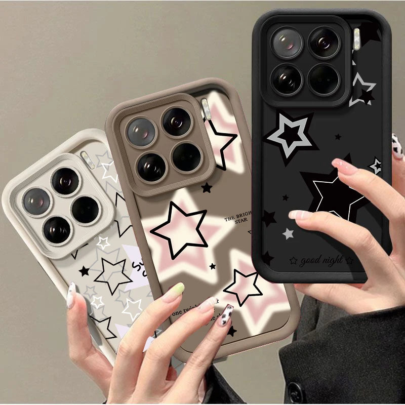 Five-pointed Star Case For Motorola Moto Edge 70 50 Pro 60 Fusion Stylus 40 Neo G84 G85 G54 G75 G05 G34 G56 G86 Silicone Cover
