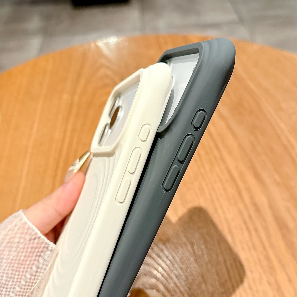Thicken Corner Genuine liquid silicone magnetic phone case for iPhone 17 16 15 14 13 Pro Max Air magsafe charging soft cover