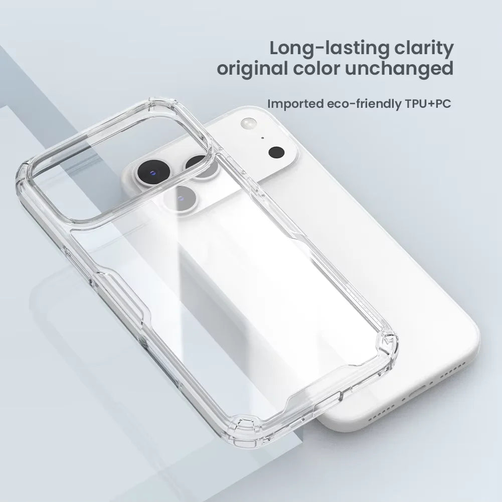 For iPhone 17 Pro Max 17 Air 17Pro Hardness Nillkin PC+TPU Hybrid 360° Protection Airbags Anti-Scratch Transparent Phone Cover