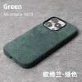 Magnetic for ALCANTARA Case for iPhone 17 16 Pro Max 15 14 Luxury Suede Leather Supercar Phone Cases Camera Button Cover
