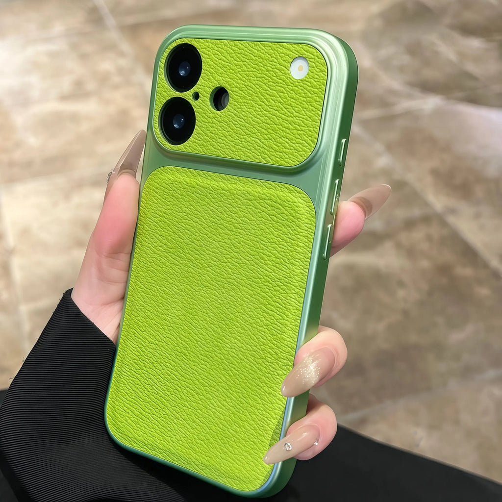 Original Matte Leather Texture Phone Case For iPhone 17 16 15 14 13 Pro Max Camera Protection Non-slip Shockproof Bumper Cover