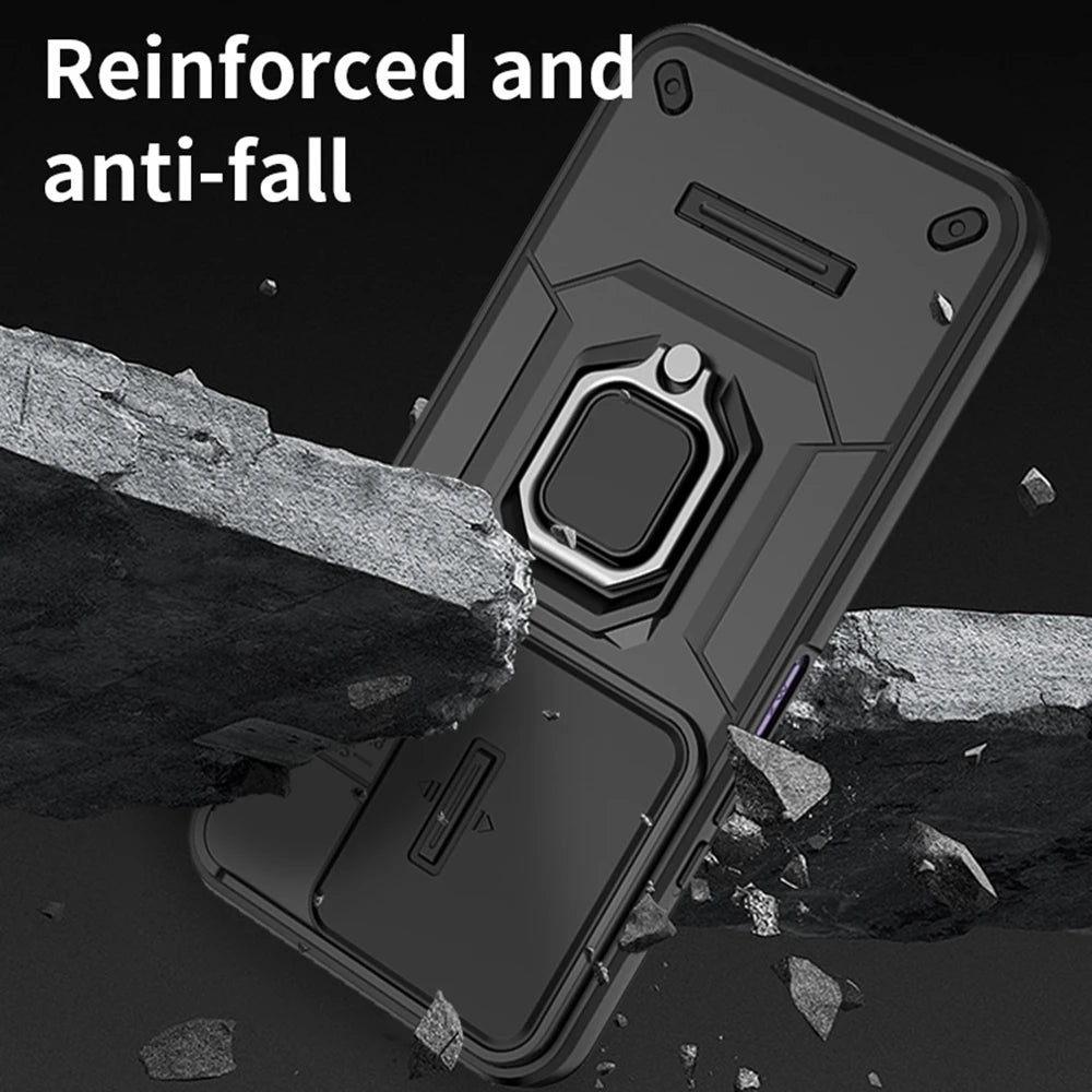 For Xiaomi Redmi 15 4G 171mm Case Slide Camera Protect Phone Case For Redmy 15 Redmi15 4G Magnetic Ring Holder Armor Back Cover