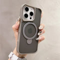 Luxury magnetic MagSafe 360-degree rotating stand phone case for iPhone15 13 14 12 16ProMax foldable stand shockproof back cover