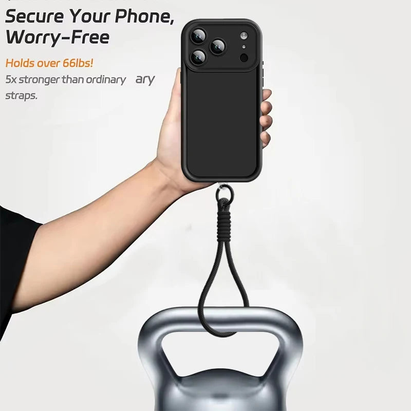 Wrist Strap Lanyard TPU Phone Case For iPhone 17 Pro Max 17e 16e 16 14 15 Pro 12 13 Pro Max 11 Shockproof Soft Silicone Cover