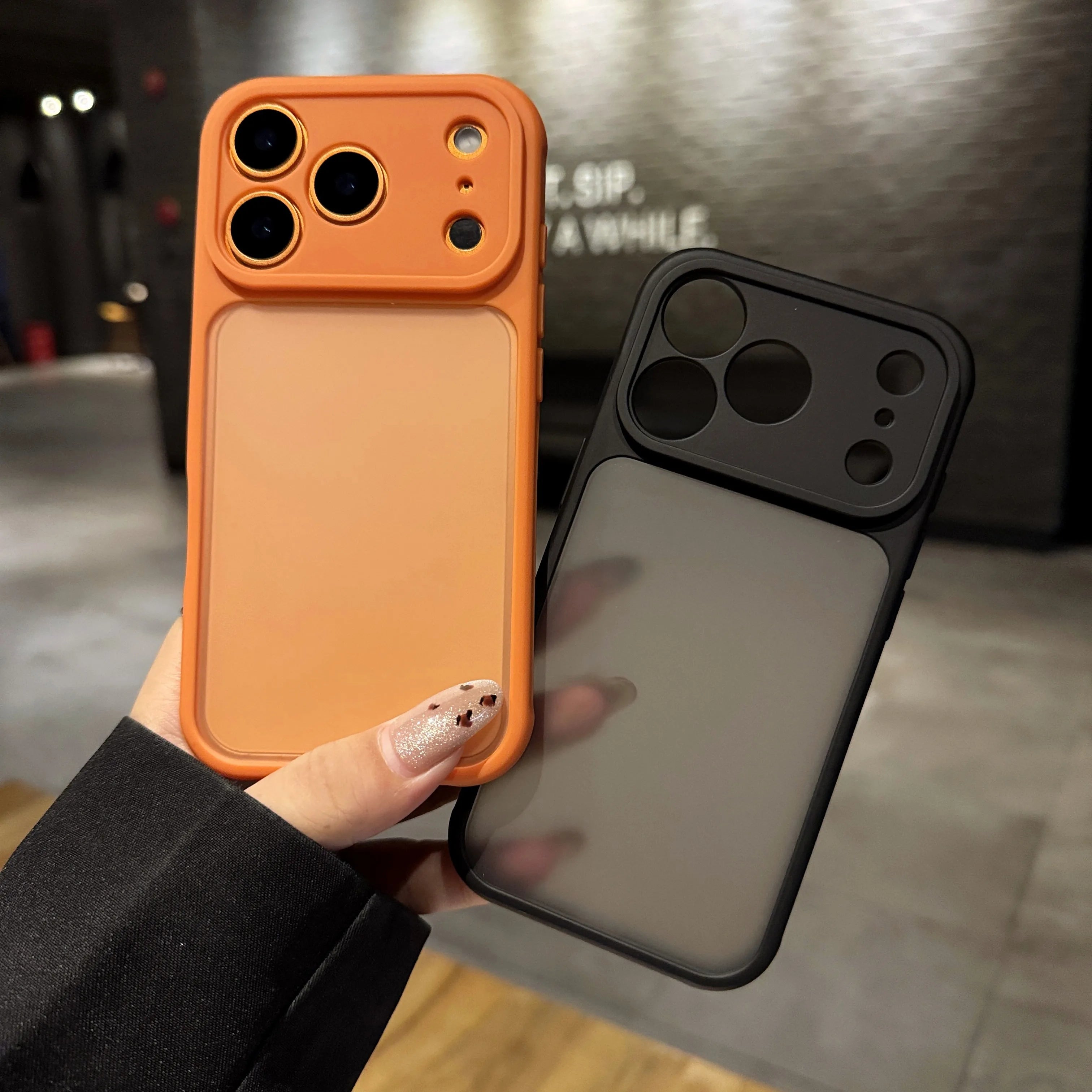 Luxury Matte Transparent Phone Case For iPhone 11 12 13 14 15 16 Pro Max 16 Plus 17 Air Shockproof Bumper Cases Cover