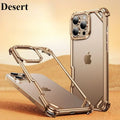 Oatsbasf Metal Frameless Phone Case for iPhone 17 Air/17 16 15 Pro/Pro Max Ultra-thin Magsafe Phone Case Air Cushion Shockproof