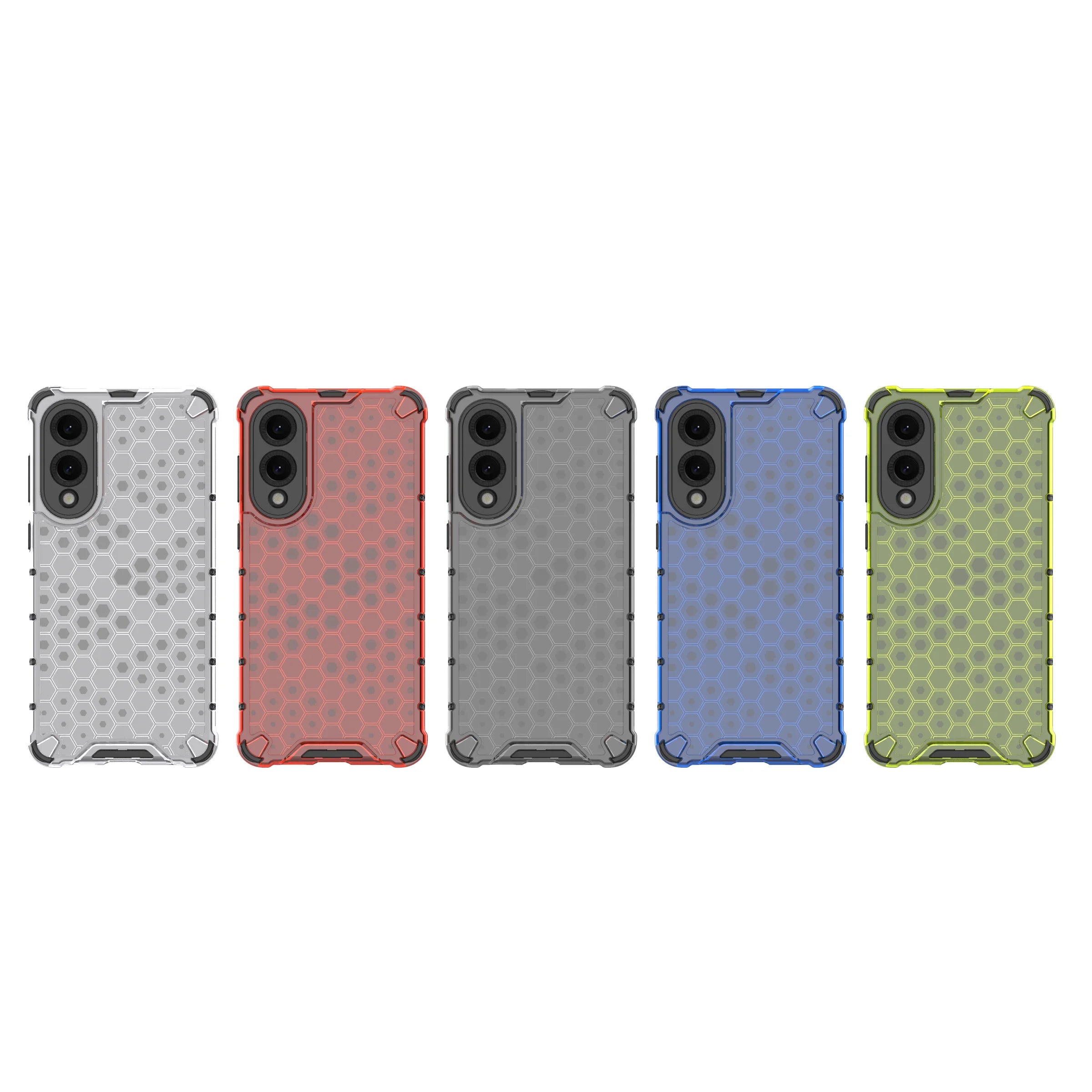 Airbag Shockproof Translucent Back Case For Samsung S25 Edge S24 S23 Ultra Plus A56 A36 A16 A55 A35 A25 A15 A54 Honeycomb Cover