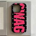 Fashion Y2K Letters "SWAG" Phone Case For iPhone 17 Air 16 Pro Max 15 14 Plus 13 12 Mini 11 Pro Shockproof Silicone Back Cover