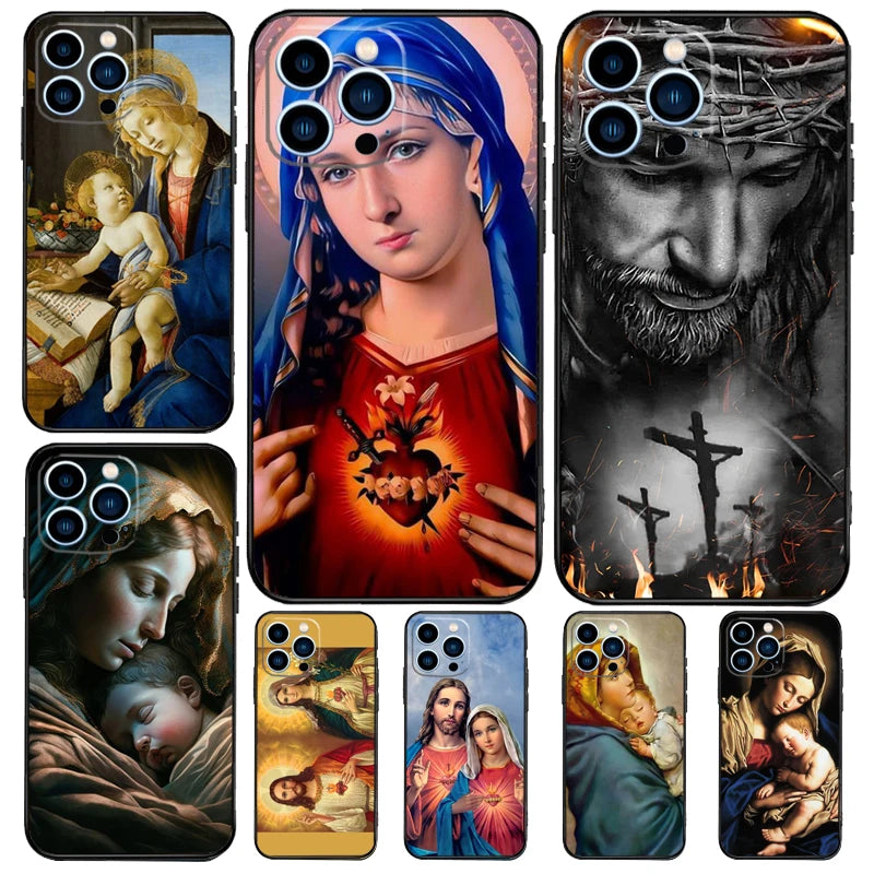 Virgin Mary And Jesus Case For Xiaomi Redmi Note 15 Pro Plus 10 11 12 13 14 Pro Cover For Redmi 14C 15C 12C 10C 13C