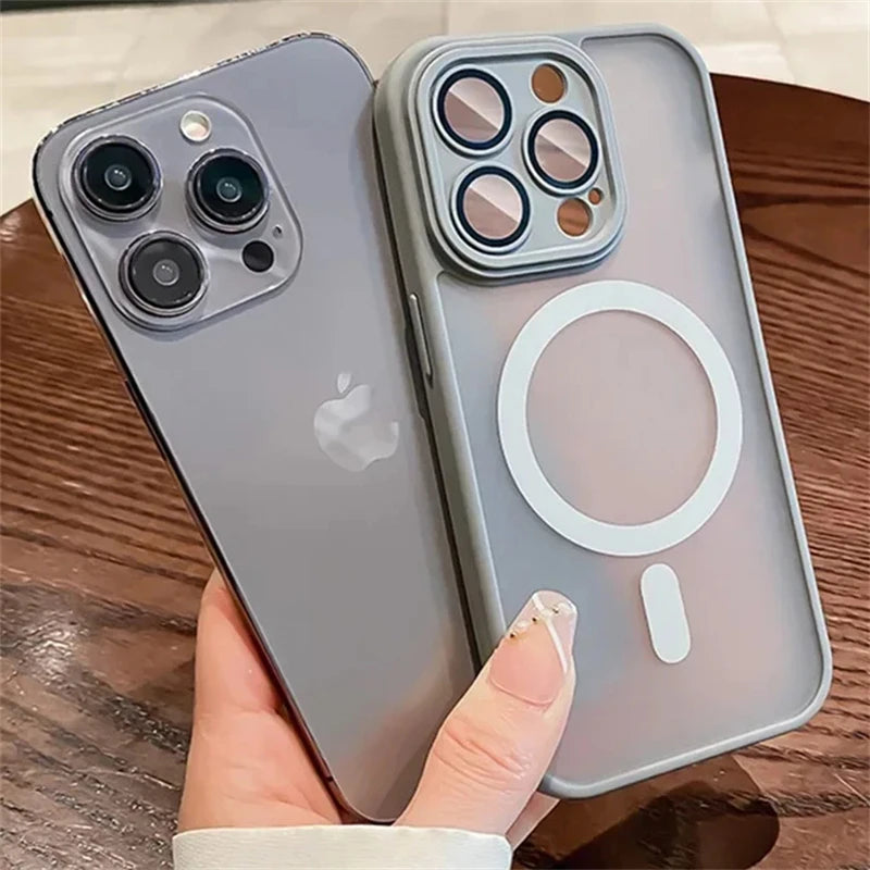 Magnetic for Magsafe Case For iPhone 17 16 15 14 13 12 Pro Max 11 Lens Protector Phone Cases For iPhone Air 15 16 Plus Cover