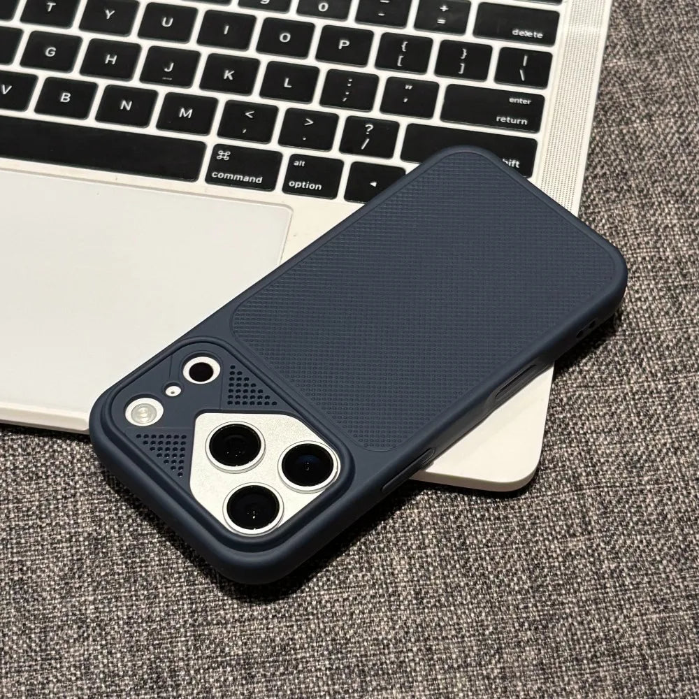Turn to 17 Heat Dissipation Wave Point Matte Armor Clear Phone Case For iPhone 17 Pro Max 15 14 13 16 Pro Shockproof Soft Cover