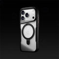 For Magsafe Magnetic Charge Translucent Armor Case For iPhone 17 16 15 14 13 Pro Max Metal Bracket Stand Holder Clear Cover